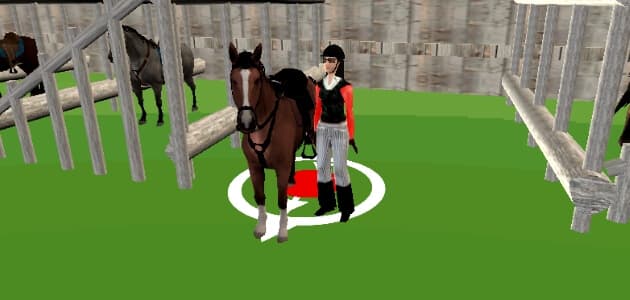 Jumping on horse - 3D show