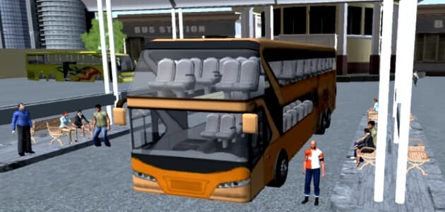 Intercity bus driver 3D