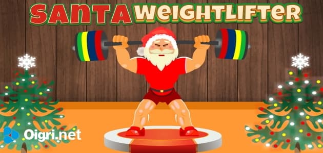 Santa weightlifter