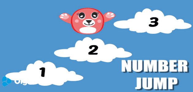 Number jump kids educational game