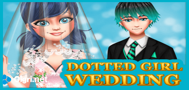 Dotted girl wedding