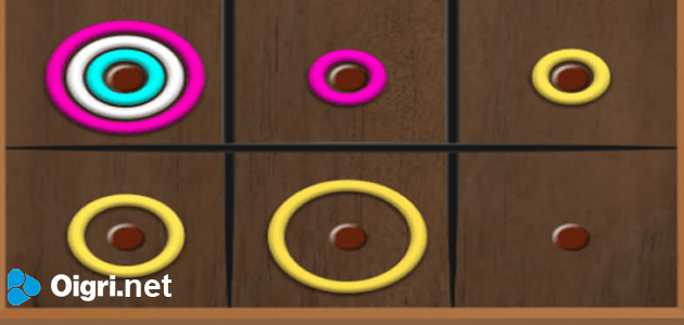 Puzzle with colored circle